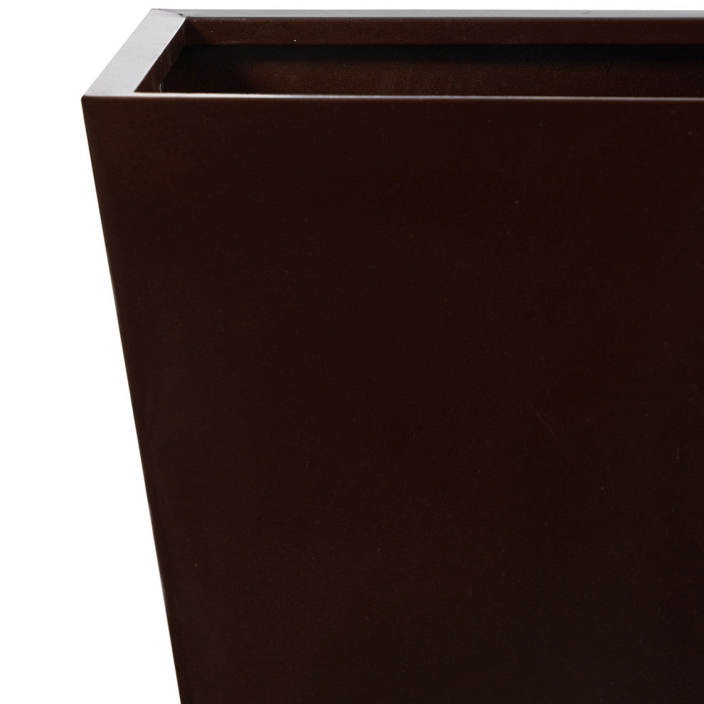 Nearly Natural 0815-MD-S1-BZ 15 Classic Square Metal Planter