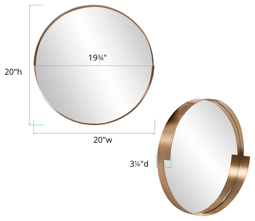 Howard Elliott Intrepid Round Mirror