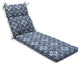 Woodblock Prism Blue Chaise Lounge Cushion