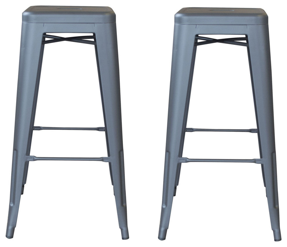 Amerihome Indoor/Outdoor 30" Metal Bar Stools, Set of 2