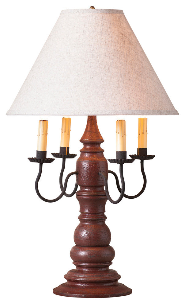 Bradford Lamp in Americana Red with Shade