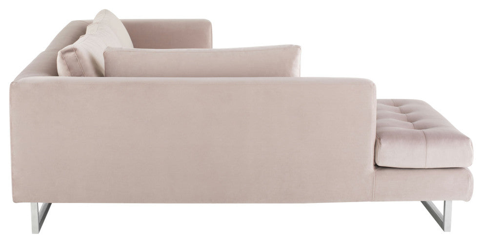 Janis Blush Fabric Sectional Sofa, HGSC591