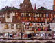 Egon Schiele House with Drying Laundry, 21"x28" Gallery Wrapped Canvas Print