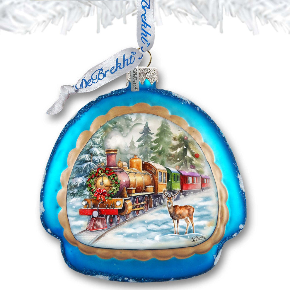 Polar Express Rainbow Glass Ornament Christmas Decor