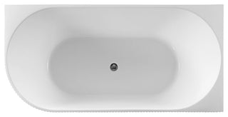67" Freestanding Acrylic Bathtub in Glossy White
