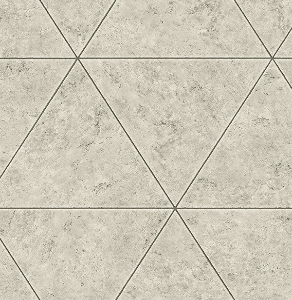 Concrete Geometric Wallpaper, Off-White, Bolt