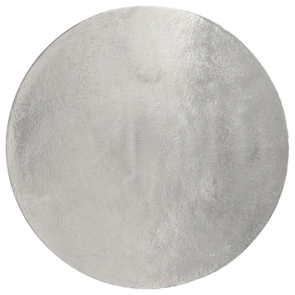 Sofa Side Table, Round, Aluminum, Metal, Silver, Lounge Cafe Lobby Hospitality
