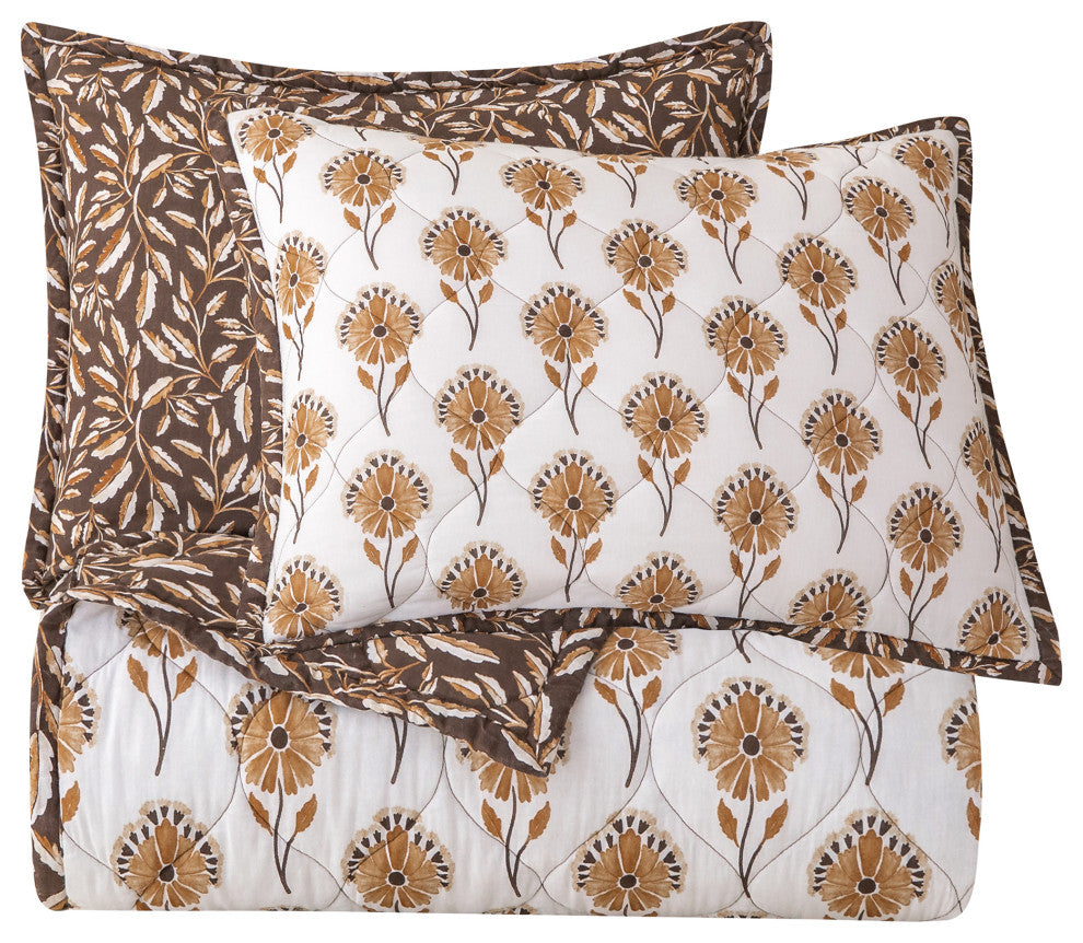 Woodstock Boho Reversible Quilt Set, 3-Piece, Twin