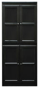 Storage Cabinet, Hardwood Frame With Adjustable Shelves & Round Handles, Brown