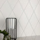 Rhombus Porcelain Tile, Smooth White
