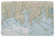 Betsy Drake StoninKTon Harbor, CT Nautical Map Door Mat 30x50