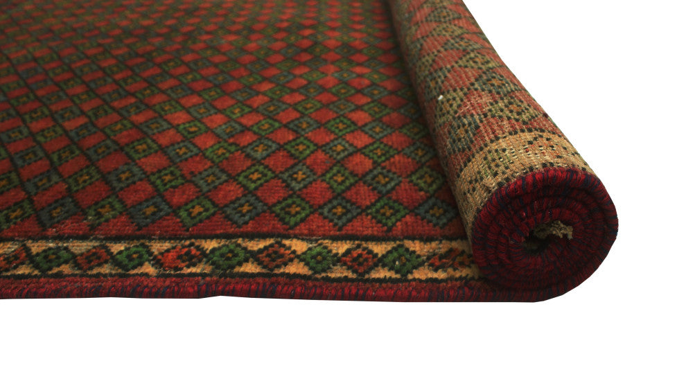 Semi Antique Walcot Rusty-Red/Green Rug, 3'1x4'10