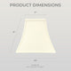 Royal Designs Square Bell Lamp Shade, Eggshell, 5x10x9, Single