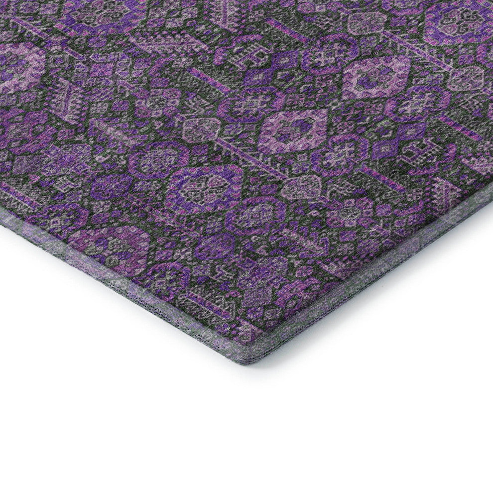 Premium Machine Washable Mayfield AMF574 Purple 8' x 10' Rug