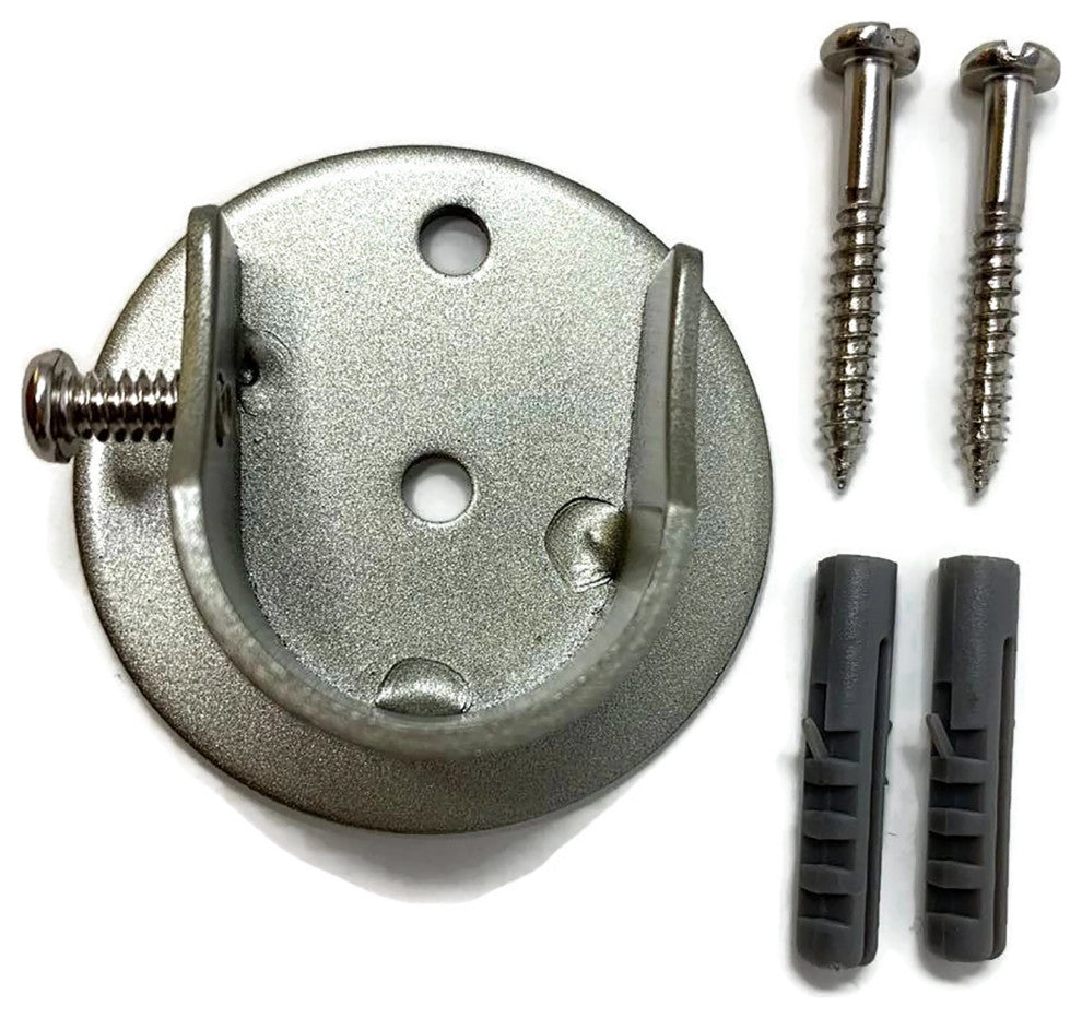 Inside Mount Brackets for 7/8"-1" Rods, Black, Set of 2, Pewter