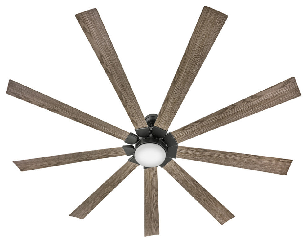 Hinkley Turbine 80" Integrated LED Indoor/Outdoor Ceiling Fan, Matte Black