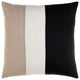 Surya Roxbury Black Pillow Shell With Polyester Insert 18"H X 18"W