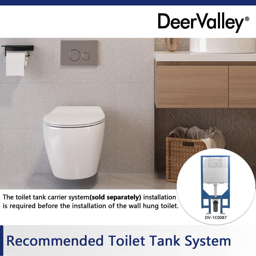 In-Wall Toilet Combo Set, Wall Hung Toilet Wall Hung Tank and Carrier System