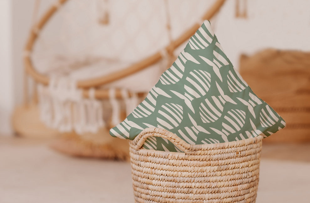18x18" Anchored Nautical Decorative Indoor Pillow, Ocean Teal