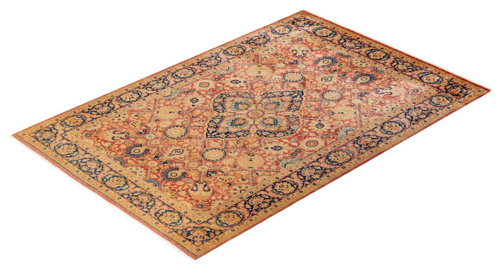 Mogul, One-of-a-Kind Hand-Knotted Area Rug Purple, 6' 1 x 8' 10