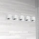Ville 5-Light Vanity Fixture, White Opal