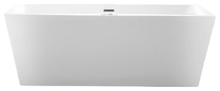 Freestanding Acrylic Bathtub, White/Brushed Nickel, L, 67"