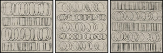 Linked Shapes Triptych, 120x40