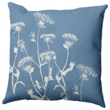 Breezy Wildflower Pillow, Blue, 20"x20"