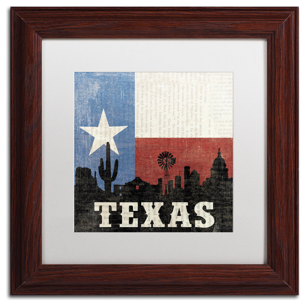 'Texas' Matted Framed Canvas Art by Moira Hershey