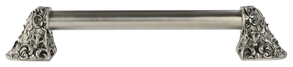 Acanthus Appliance Pull, Brilliant Pewter, 12", Plain