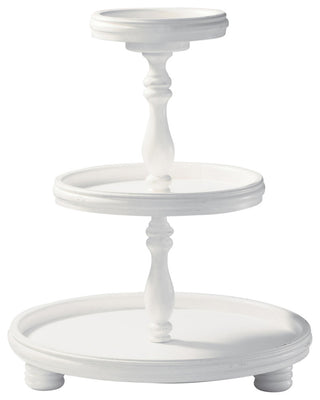 3 Tier Wooden Display Stand, Cream