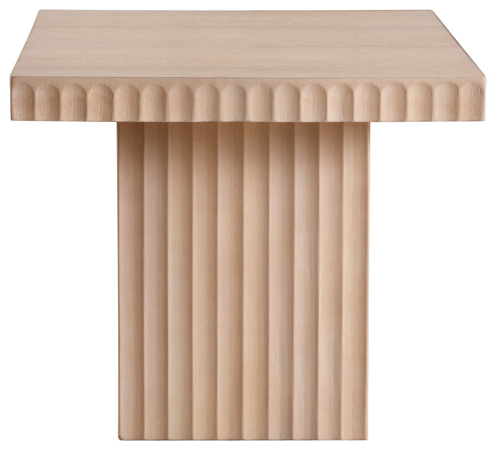 Spencer Oak Veneer Coffee Table, Natural, 18" H, 1 Piece