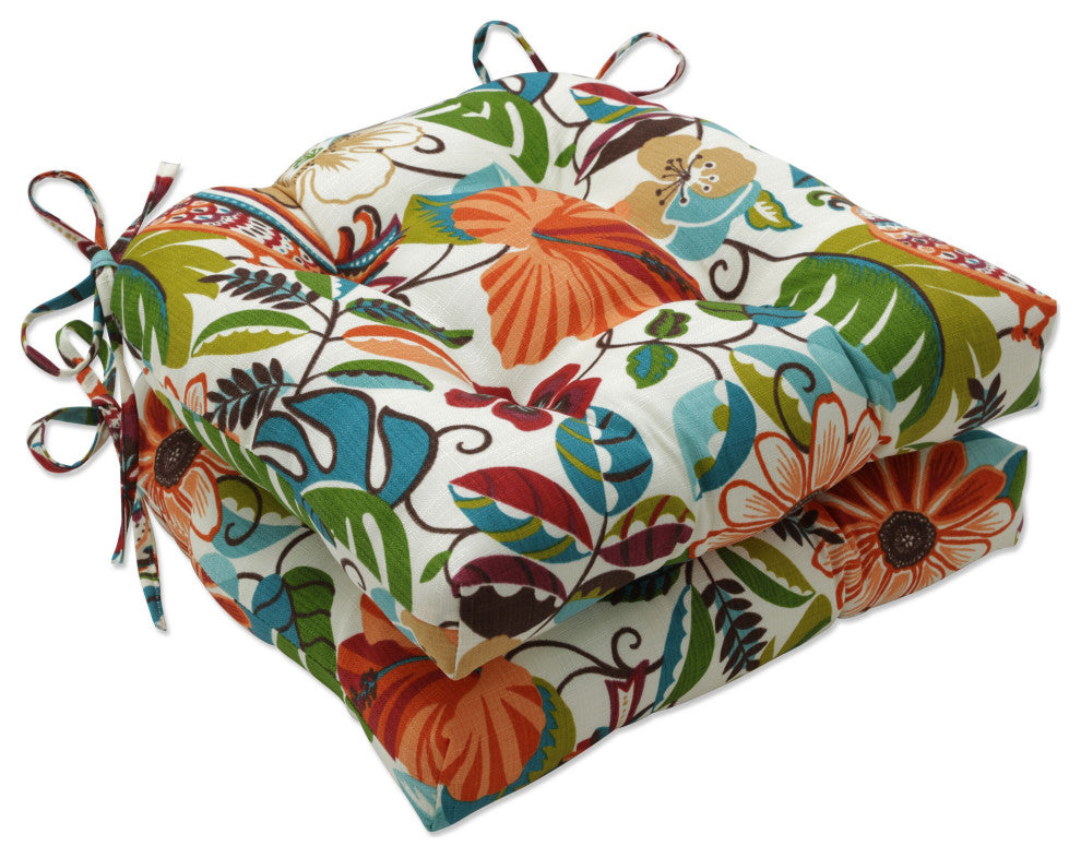 Lensing Jungle Outdoor Deluxe Tufted Chairpad Set of 2