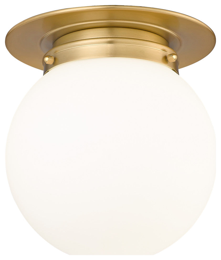 Z-Lite 1-Light Flush Mount,Heritage Brass