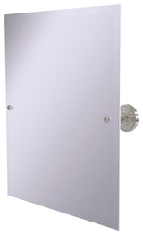Frameless Rectangular Beveled Edge Tilt Mirror, Satin Nickel