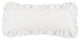 Washed Linen Ruffled Lumbar Pillow, 14" x 36", White, 1PC
