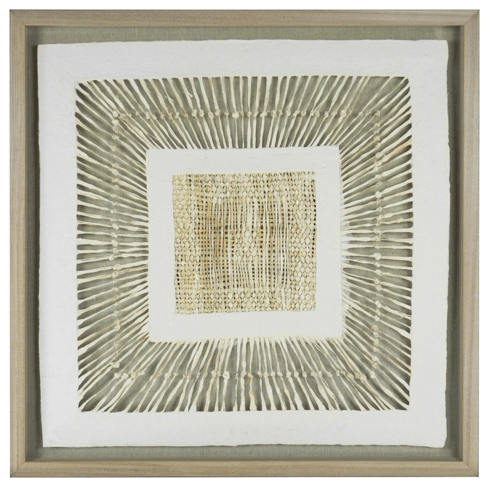 Abstract Papier-Mâché Shadow Box Wall Décor