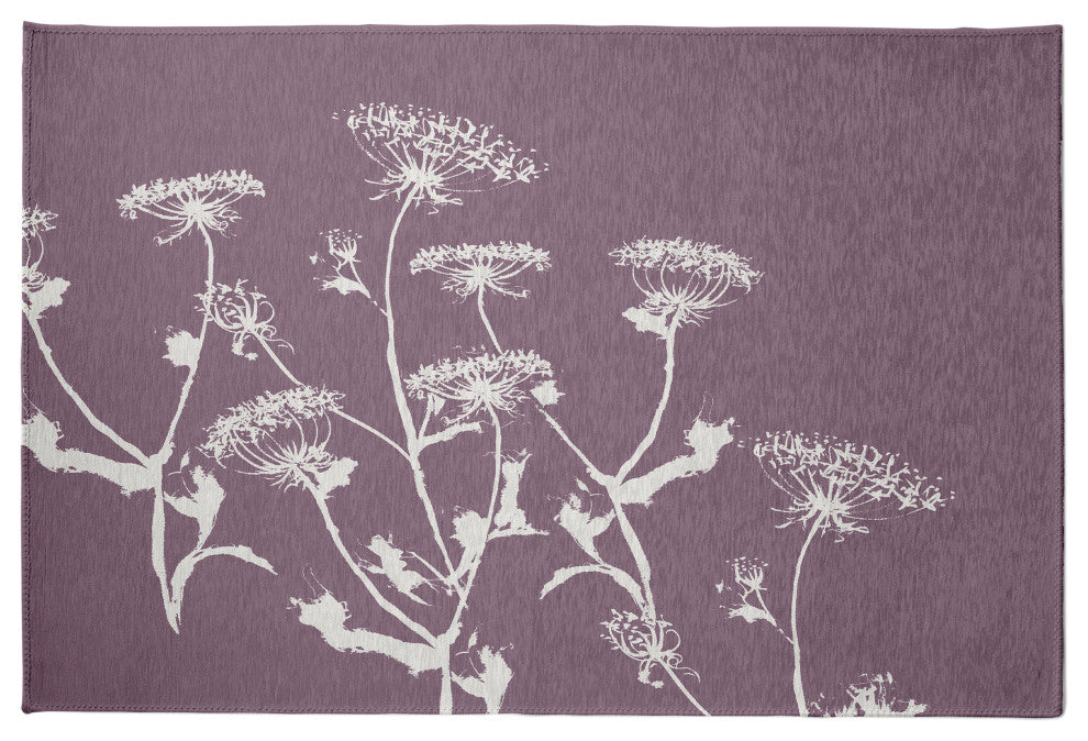 Breezy Wildflower Rug, Purple, 5'x7'