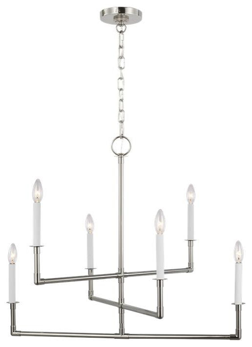 Generation Lighting, CC1346PN, Medium Chandelier, Polished Nickel