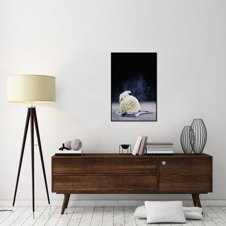 "Polar Bear (Powdered Sugar)" Framed Canvas Giclee by Dina Belenko, 25x37"
