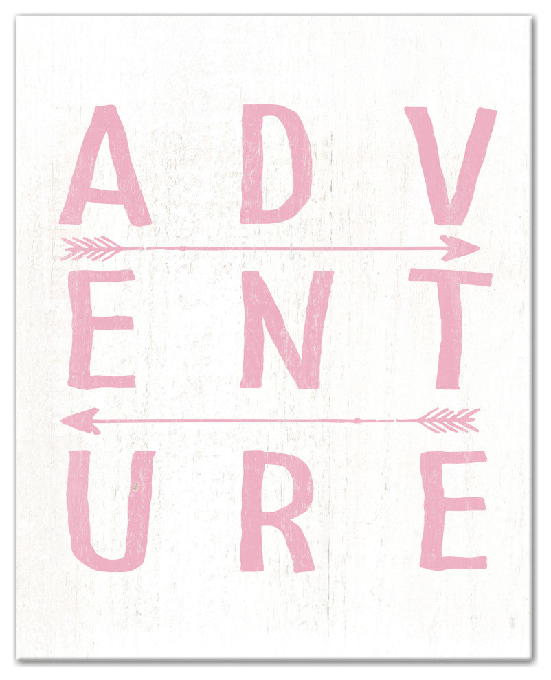 Adventure Arrows Pink 16x20 Canvas Wall Art