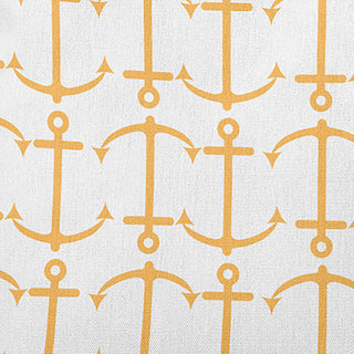 Anchor Pattern Polyester Indoor/Outdoor Pillow, Egg Yolk Yellow, 18"x18"