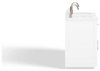 The Wyatt Bathroom Vanity, White, 60", Double Sink, Freestanding