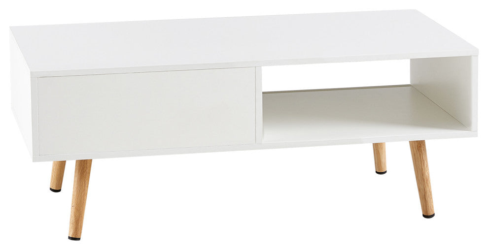 Gewnee Rattan Coffee table, White