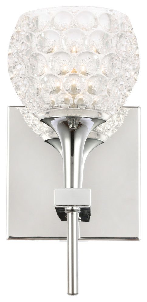 Bristol 1-Light Bath/Wall Light, Clear Crystal Ball, Halogen G9