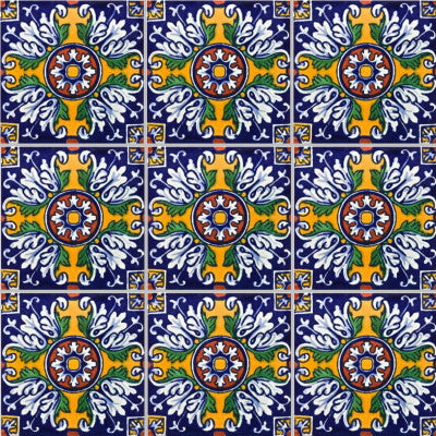 4.2x4.2 9 pcs Aldeno Talavera Mexican Tile