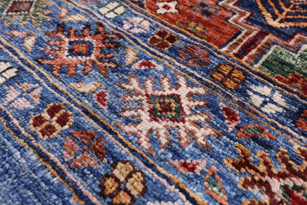 Super Kazak Khorjin Hand Knotted Wool Rug 5' 7" X 7' 10" Q10098