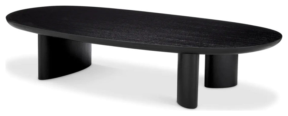 Scandi Oak Oval Coffee Table | Eichholtz Lindner, Black