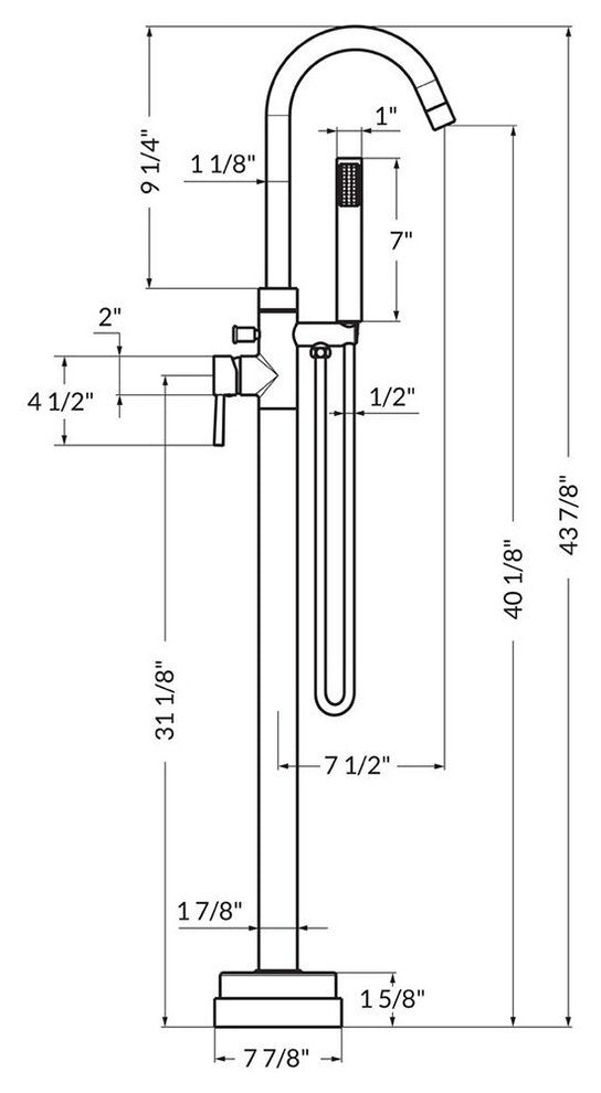 Woodbridge Bathtub Faucet, Brushed Nickel