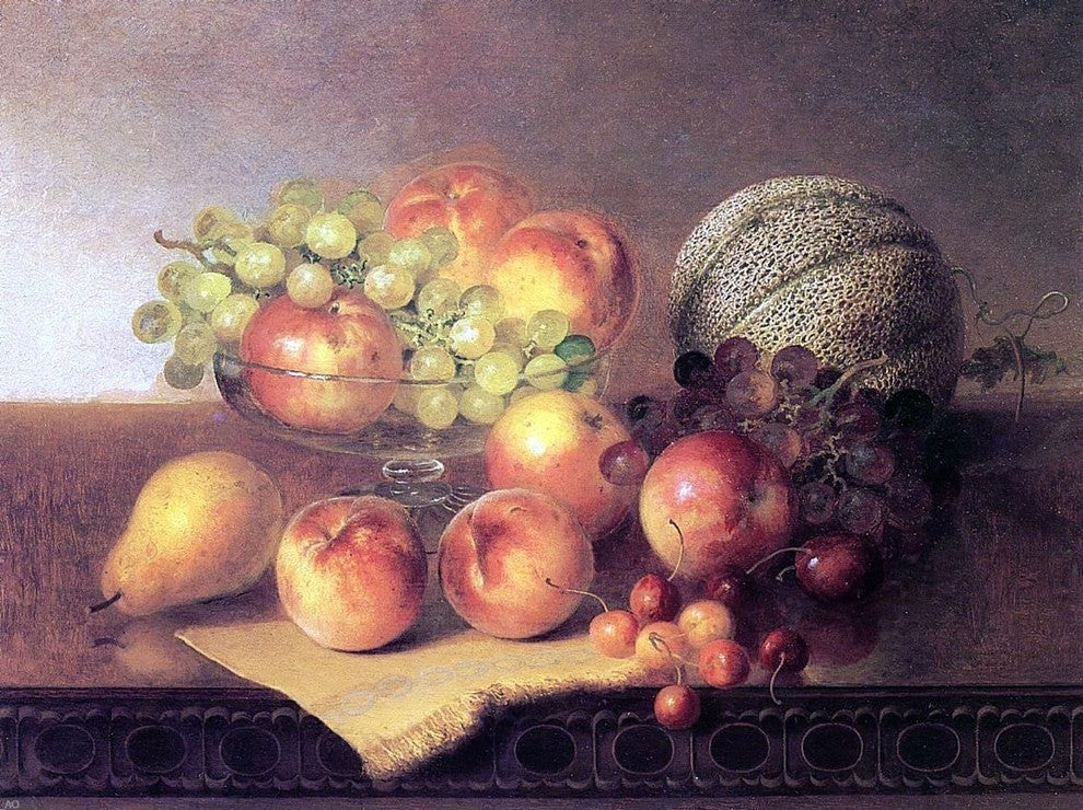 Robert Spear Dunning Tabletop Still Life With Fruit Gallery Wrapped Canvas Print